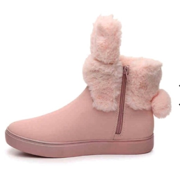 Women's pink bunny boots - Picture 3 of 5